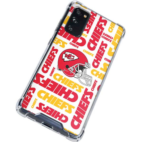 NFL Kansas City Chiefs White Blast Galaxy S20 FE Clear Case